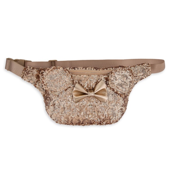Disney Handbags - Minnie Mouse Rose Gold Sequin Fanny Pack Belt Bag